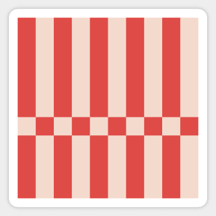 Vertical Red Stripes Pattern Magnet